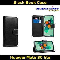 Black Book Case For Huawei Mate 30 lite SPL-AL00 Slim Fit Look